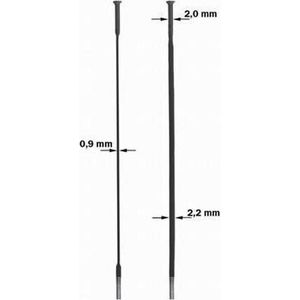 Sapim spaak 14-256 CX-Ray plat recht zilver met nippel (20st)