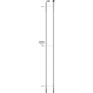 Sapim Spaak 14-270L Race RVS zonder nippel (100st)