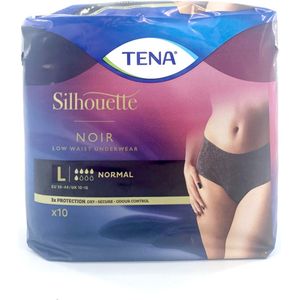 Tena Silhouette Normal Noir Taille basse Large - 1 pak van 9 stuks - Large