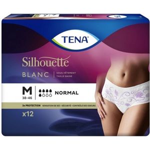 Tena Silhouette Normal Wit - Lage Taille Medium - 12 pakken van 12 stuks