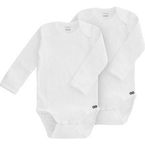 Woody Baby Body Lange Mouw Duopack Wit 12m