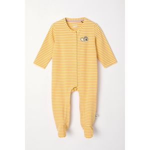 Woody jumpsuit baby unisex - geel/lila gestreept - koala - 241-10-RBZ-Z/932 - maat 56