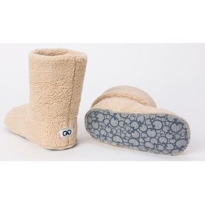 Woody - Pantoffels - Beige - Hoog Model - 100% Polyester Teddy