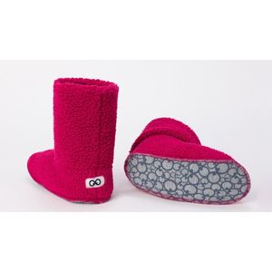 Woody - Pantoffels - Framboos Roze - Hoog Model - 100% Polyester Teddy