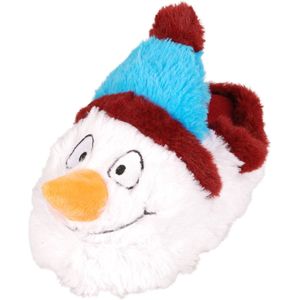 Flamingo Kerst Schoen Sneeuwpop - Hondenspeelgoed - Wit - 11 x 21 x 15 cm
