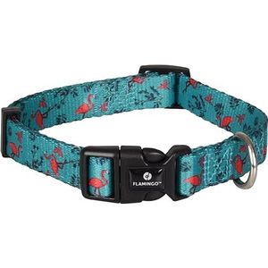 F halsketting Samar groen met flamingo's 40-55 cm 20 mm