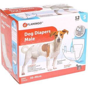 Flamingo Dipy - Luier Honden - Hondenluiers Dipy Mannelijk S 30-46cm 12st - 12st - 132277 - 12st