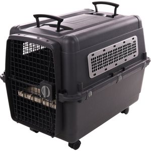 Transportkooi Lanta - Donkergrijs - Kunststof - Voor Honden