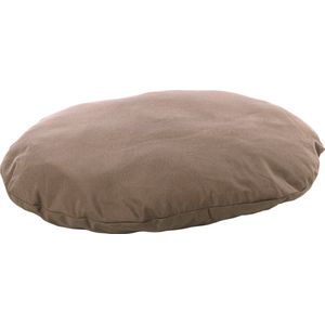 Coussin Panama Ovale + Fermeture Eclair Taupe 100x76x10CM