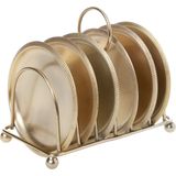 Cosy&Trendy glasonderzetter - met houder - Ø 10 cm - Set-6