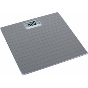 Personenweegschaal Donkergrijs 30,2x30,2xh1,2cm Vierkant Glas Max150kg 1x3v Incl
