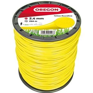 Oregon Gele ronde strimmer lijndraad voor grastrimmers en bosmaaiers, professionele kwaliteit nylon, past op de meeste strimmers, 2,4 mm x 264 m (69-365-Y)