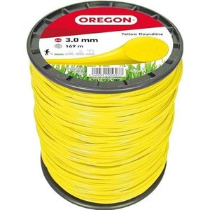 Oregon 69-371-Y) Gele ronde grastrimmer-lijndraad voor grastrimmers en bosmaaiers, professioneel nylon, geschikt voor de meeste grastrimmers, 3,0 mm x 169 m