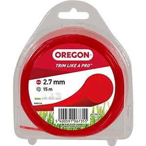 Oregon Gele Stervormige Maaidraad voor Grastrimmers en Bosmaaiers, Vijf Snijkanten voor Schone Afwerking, Hoogwaardig Nylon, Past Op Alle Standaard Grastrimmers, 2,7mm-15m (‎69-430-Y)
