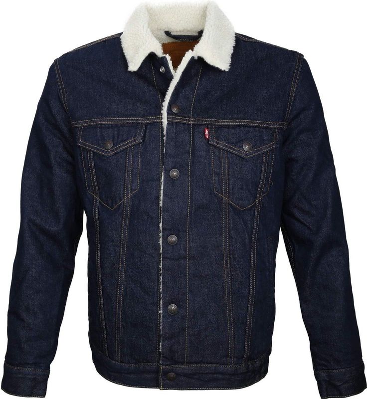 LEVI'S - Rockridge Trucker - Jeansvest - Blauw - Denim - Sherpa Voering