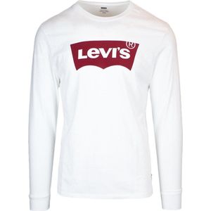 Levi's - Sweatshirt - Wit - 100% Katoen - Ronde Halslijn, Lange Mouwen, Regular Fit
