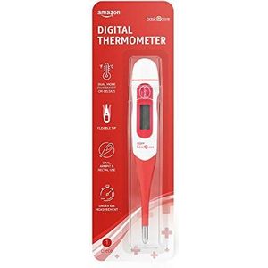 Amazon Basic Care Digitale thermometer, rood