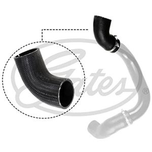 GATES - Laadluchtslang - Zwart - Silicoon - Lengte 140mm