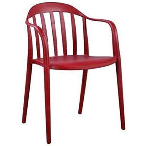 ZONS 2-delige set Zion stoel PP rood stapelbaar - buiten of binnen
