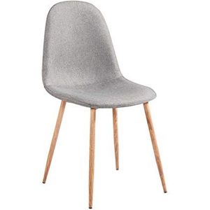 Zons Stockholm stoel, Scandinavisch, stof, grijs en houten frame
