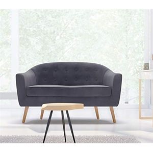 Zons KLARY sofa fluweel grijs