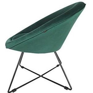 Zons Haag fauteuil van fluweel, 73 x 62 x 71 cm, groen