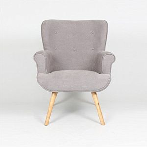 Zons stoel, grijs, Afmetingen: 87 x 75 x 97 cm Revêtement Tissu Pieds Bois. E x ist Aussi en gris, jaune, blauw en beige. cm.