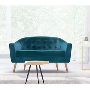Zons KLARY Sofa van fluweel, blauw