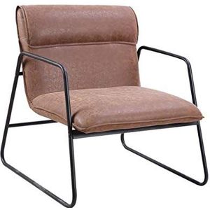 Zons IZA industriële stoel van PU, bruin, 72 x 70 x 80 cm