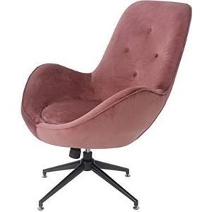 Dolce stoel in hoogte verstelbaar fluweel roze
