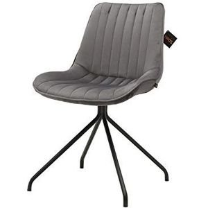 Zons 2 stoelen, Kylie van velours, voet, zwart, grijs, 59,5 x 51 x 83 cm