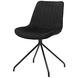 Zons 2 stoelen, Kylie van velours, voet, zwart, 59,5 x 51 x 83 cm