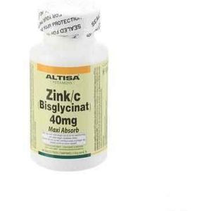 Altisa Zink Bisglycinaat 40 mg Tabletten 90  -  Dieximport
