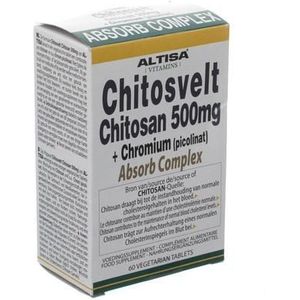 Altisa Chitosvelt Chitosan 500 mg + chroom Tabletten 60  -  Dieximport