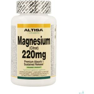 Voedingssupplement - Magnesiumcitraat - 220mg - Tabletvorm