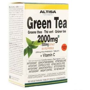 Altisa Groene Thee 2000 mg (500 mg Extract) Tabletten 90  -  Dieximport