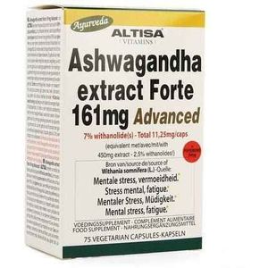 Altisa - Ashwagandha Forte 161 mg - Capsules - 75 stuks