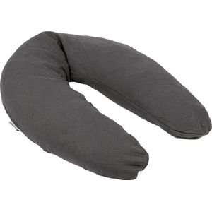 Doomoo Basics Cover - Hoes voor Voedingskussen Comfy Big - Biokatoen - 190cm - Tetra Grey