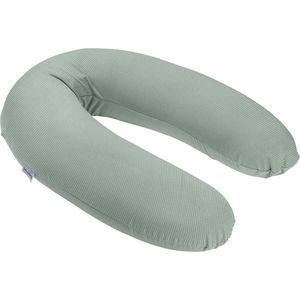 Doomoo Buddy - Voedingskussen - Zwangerschapskussen - Zijslaapkussen met superfijne en extra stille microkorrels - katoen - 180cm - Corduroy Green