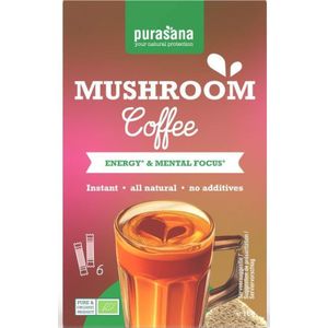 Purasana - Instant Mushroom Coffee - 18 Gram - Arabica - Met Lion’s Mane en Reishi
