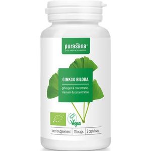 Purasana Ginkgo Biloba vegan bio 70 Vegetarische capsules