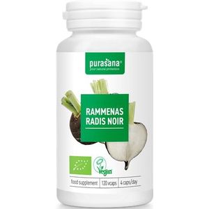 Purasana Rammenas/radis noir vegan bio 120 Vegetarische capsules