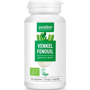 Purasana Venkel/fenouil vegan bio 120 Vegetarische capsules