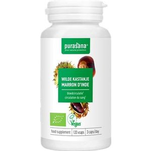 Purasana Wilde kastanje vegan bio  120 Vegetarische capsules