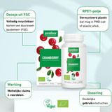 Purasana Cranberry/canneberge vegan bio 30 Vegetarische capsules
