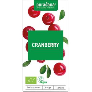 Purasana Cranberry/canneberge vegan bio 30 Vegetarische capsules