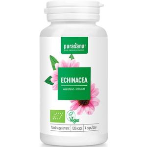 PURAPE41 - Echinacea (BIO & VEGAN. Echinacea. 120 capsules. Ondersteunt de weerstand, vooral tijdens de wintermaanden.) -  Purasana