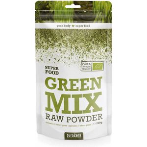 Purasana Green mix poeder/poudre vegan bio 200 gram