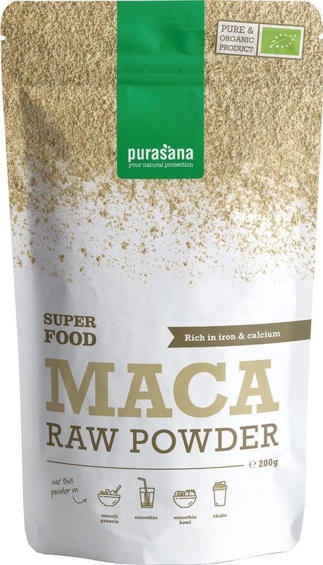 Purasana Maca poeder/poudre vegan bio 200 gram
