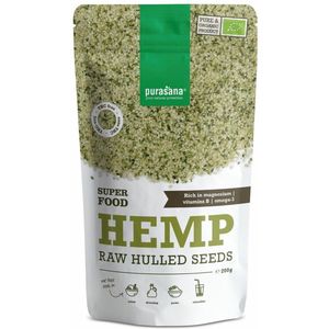 Purasana Gepeld hennepzaad hulled hemp seeds bio 200 gram